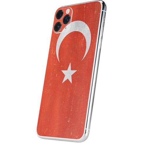 Turkish Flag Distressed iPhone 11 Pro Max Skin